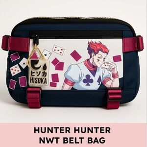 Bioworld Hunter x Hunter Hisoka Anime Fanny Pack Crossbody Waist Bag Streetwear